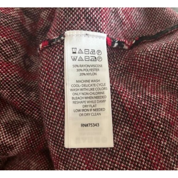 CUPCAKES & CASHMERE Long Sleeve Sweater Size Medium Jacquard Rayon Blend Knit - Picture 7 of 7